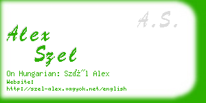 alex szel business card